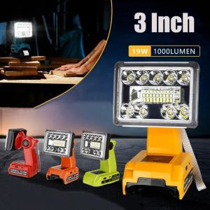 9W Portable flashlight LED working light for Makita/DEWALT/MIL WAKEE/BOSCH/BL ACK & DECKER 18V battery camping light