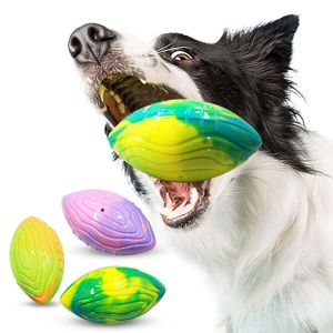 2023 The Best Selling Mixed color squeak rugby dog chew toy for interactive dog toy