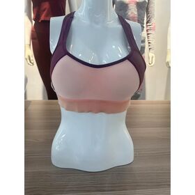 Female Fashion Yoga Bra with different color lumps, athletic gym running fitness workout top adjustable sports bra for women