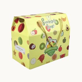 Printed box, foldable corrugated fruit packaging, wax waterproof cardboard box, banana vegetable gift