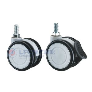 Patient Lifting Systems ruedas para camas de hospital Silent PP Swivel Bolt Medical Caster Wheel