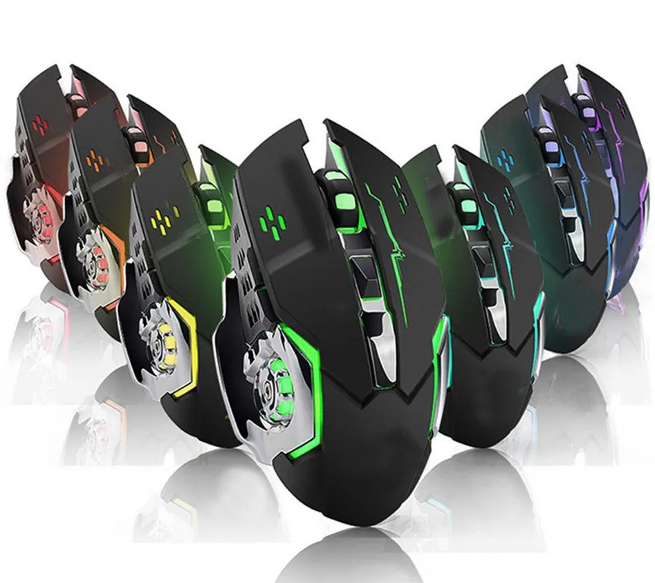 2.4G Slim Quiet RGB Rechargeable For MacBook Tablet Laptop PC Computer Game Wireless Mouse