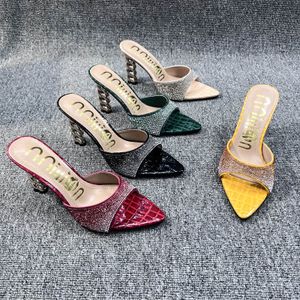 Rubber Women Transparent Sandals women Ladies Dress Shoes Party Fashion New Style High-heeled Shoes