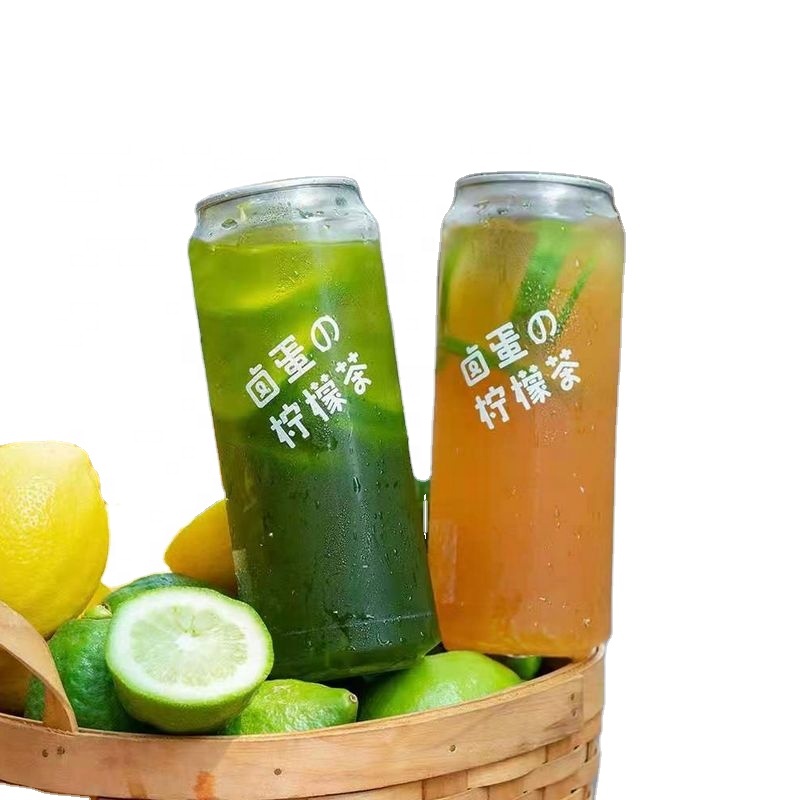 Custom Logo Bulk 500ml Cold Soft Drink Juice Pet Cans for Party Recycle Transparent 500ml Disposable Bottles Plastic Drinking