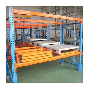 Loading 2 Tons Warehouse Storage Industrial Steel Shelves Heavy Duty Logistics Shelf Push Back Pallet Racking System