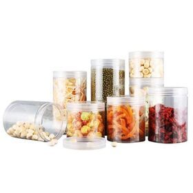 Cosmetic Packaging Bottle 250g 300g 350g 500g customized printing food pet plastic jar hot selling cans