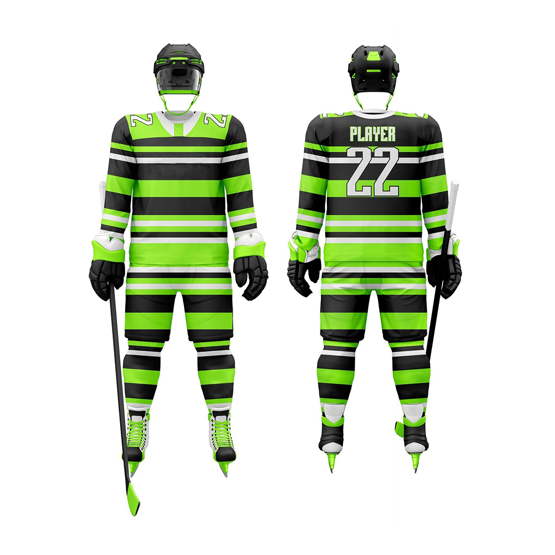BRUNCHES SPORTS Custom Made 100% Polyester Field Hockey Jersey & Shorts Sets Best Design Sublimation Technique Team Wear for Adults &young Men