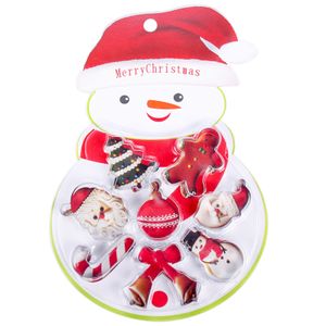 10-Piece Christmas 3D Stainless Steel Baking Mold Set round & Star Cookie Cutter Pastry Bakeware Tool Christmas Gift Kitchen Use