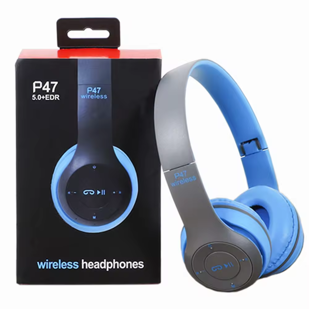 Zhongshan Kunyuan Warehousing Logistics Co., Ltd. Low price head-mounted Wireless Headphones P47 V5.0 Earphone In-ear Earbuds Sports Running Gaming Headset Phones