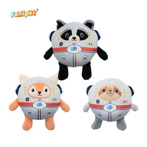 Famipet Custom Wholesale New Design Cute Animal Spaceman Series Soft Stuffed Crinkle Pet Squeak Toy Squeaky Plush Dog Toy