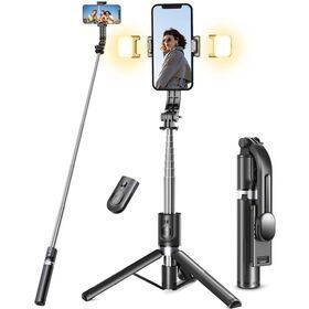 Old Shark Selfie Stick Tripod with Light, Bluetooth Wireless Remote Portable Phone Tripod Compatible with SmartPhone
