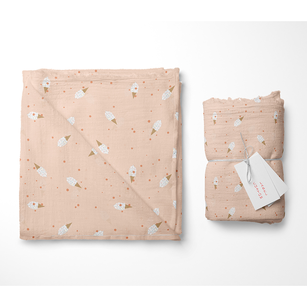 Hot Selling Baby Clothing Fabric OEKO Certified 100% Organic Cotton Muslin Blanket