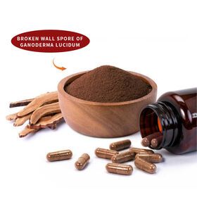 Custom Label Immune Supplements Organic Reishi Shell-broken Ganoderma Lucidum Spore Powder Capsules