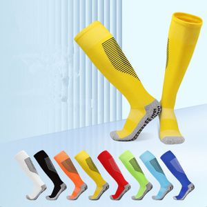 New Wholesale Custom Fashion Colorful Nylon Polyester Grip Knee High Soccer Football Socks