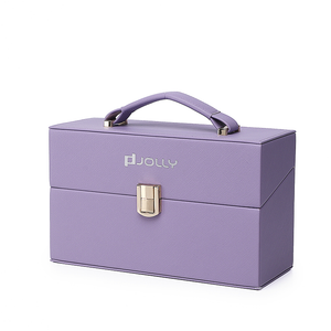 Wholesale Luxury Leather Gift Box Makeup Case Organizer Cosmetics Packaging Bag Travel Cosmetic Case