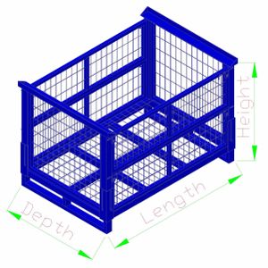 Storage Cage Metal Bin Storage Container Steel Wire Mesh Pallet Container Cage Storage Pallet Basket Box Container