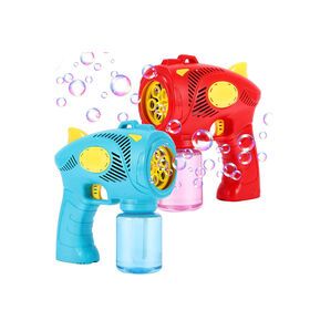 Bubble Gun with Bubble Solution Refills, Bubble Maker Bubble Blower for Kids and Toddlers, Fun Summer Toy Blaster Game