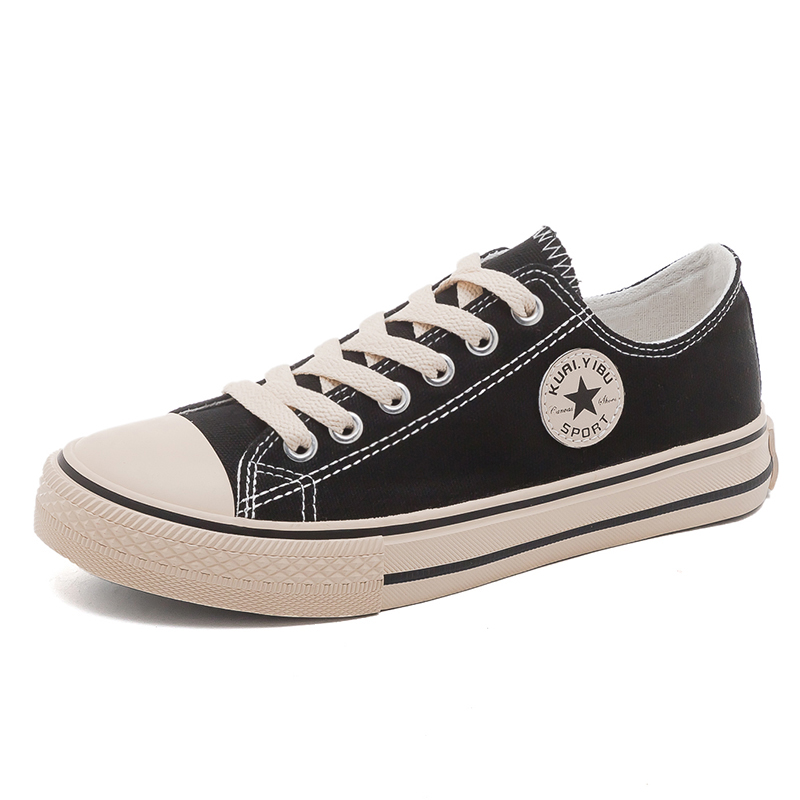 Jieyang City Jiteng Plastic Co., Ltd. 2023 Canvas Trendy Shoes Flat Bottomed Breathable Chaussures Pour Femmes Skateboarding Shoes for Ladies
