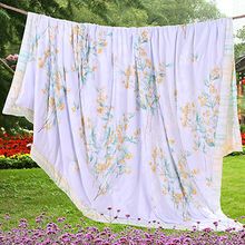Handmade Green printing 100%mulberry silk quilt