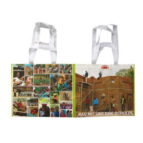 Buyrite International Co. Ltd Wholesale Recycled PET Shopping Bag Eco-Friendly Promotional tote bag Custom Reusable shopping carrier with full color printing