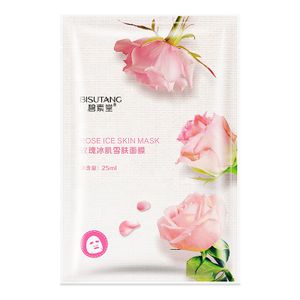 BISUTANG Factory Wholesale 25ml Natrual Organic Hydrating Sheet Face Mask Rose Hydrate Moisturizer Facial Mask