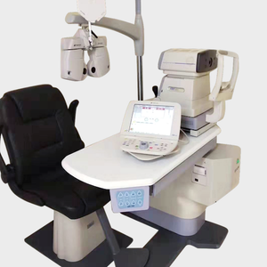 Customizable Ophthalmic Refraction Chair Unit with Swiveling Equipment Holder Plastic Design for Optical Testing and Eye Test