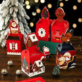 Drop Shipping Wholesale Hot Sale Santa Christmas Eve Tree Gift Paper Packaging Christmas Box For Cookie Chocolate Sweet Candy