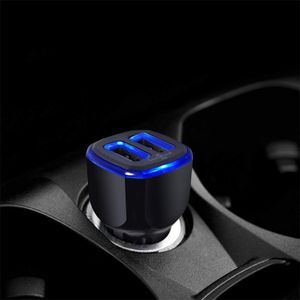 2024 Dual USB Car Charger Adapter Dual 2.4A Auto Vehicle  Charger For Smart Phone/Tablet