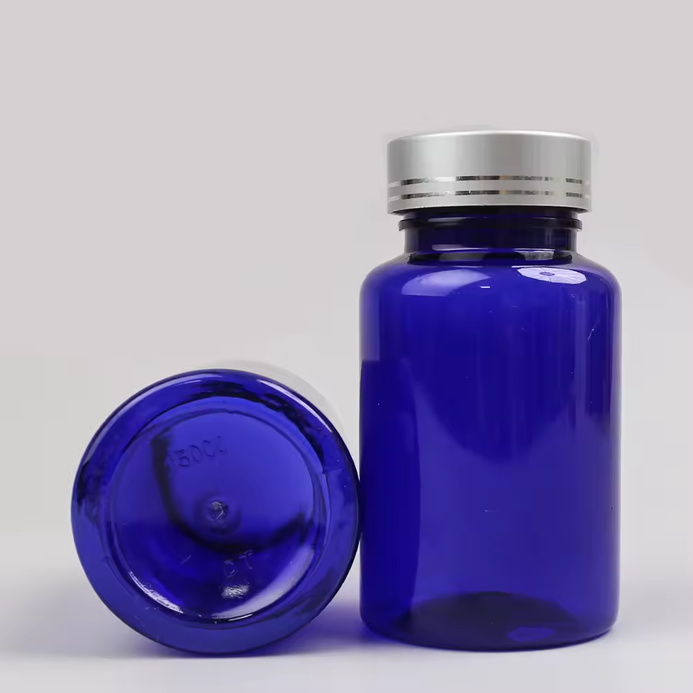 PAVICO PACKAGING COMPANY LIMITED ODM OEM High Quality Blue Pill Bottle 80ml 150ml 250ml PET Bottle For Medicine Pill Vitamins Bottle Health Care Supplement