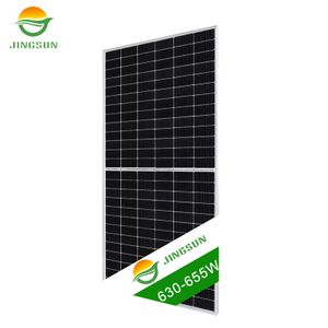 Jingsun Hot Sale Double Glass Class A PV Modules 630W 645W 650W 655W Bifacial Solar Panels for Solar System
