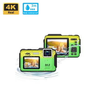 High Resolution 4K 30FPS Digital Zoom 18X 3M Body Waterproof Digital Camera Two 3.0\" 2.0\" Screens SD Card CMOS Manufacture