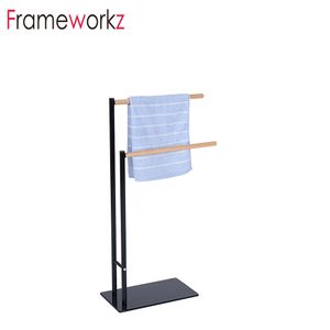 Wood Towel Rack Set Hand Towel Rack for Countertops Towel Rail Bathroom