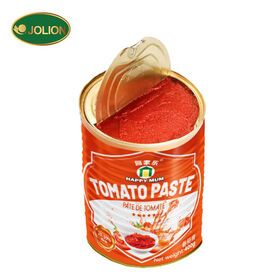 JOLION professional supplier OEM brand customize factory low price 100% Natural easy open canned tomato paste  in drum