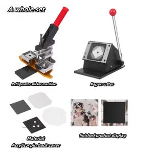 manual 50x50 refrigerator photo fridge magnet making machine new metal button square fridge magnet making machine