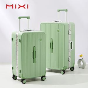 Mixi Luxury Aluminum Suitcase Smart Valise Travel Bag Trolley Large Capacity Carry-on Luggage Suitcases