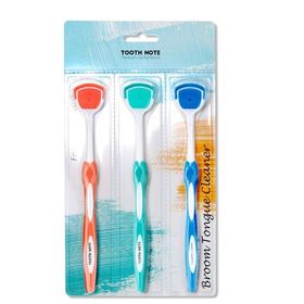Toothnote Dual Tongue Scraper Brush helps Sensitive Tongue, Fight Bad Breath Oral Care, BPA-Free Tongue Scrapper 1 Pack (3 Tongu