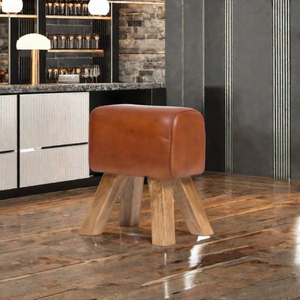 Modern Industrial Bar Stool Solid Wood and Metal Crafts High Quality for Banquet and Living Room Home Decor Furniture