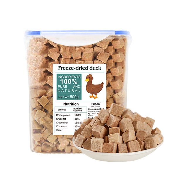 Wholesale Bulk 10kg High Protein Low Fat Dog Food FD Snacks Freeze-Dried Duck Diced Dog Treats