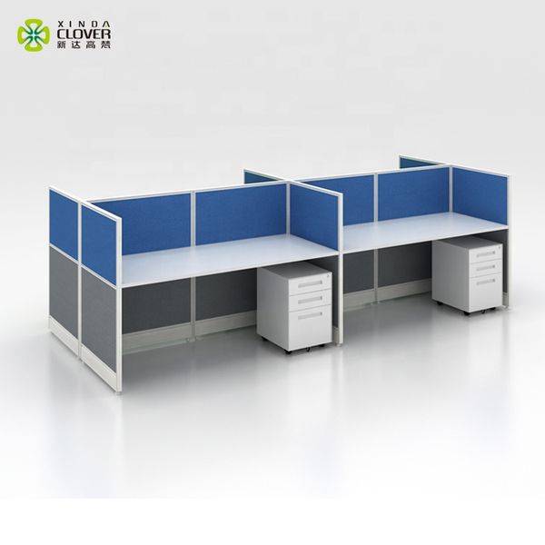 Commercial Furniture Office Partition Desks Modern Office Cubicle For 4 Person