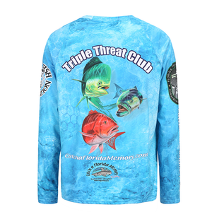 Dblue ODM camisa de pesca upf 50 uv protection sun fast dry fishing t-shirt long sleeve quick dry fishing T-shirt