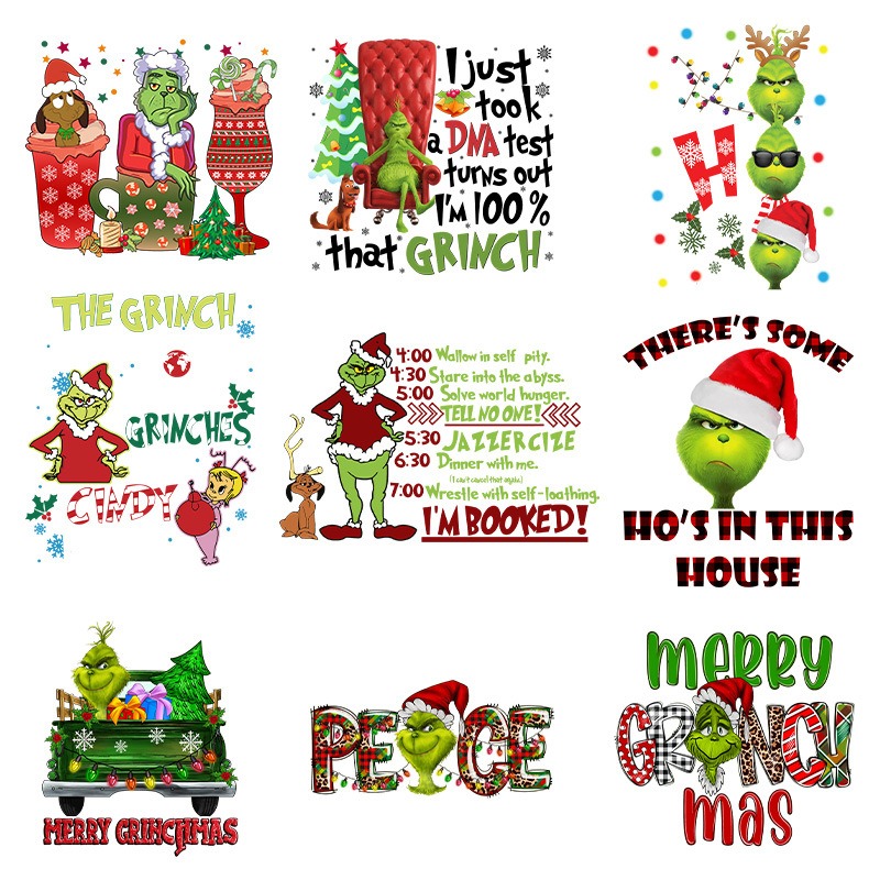 Heat Transfer Logo Custom Dtf Printing Stickers Heat Press T Shirt Stickers Transfer Printing for DIY Christmas Anime Costumes