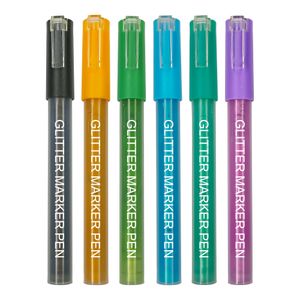 12-Color Glitter Acrylic Marker Pen Set Creative Drawing Markers for Paintings and Artwork
