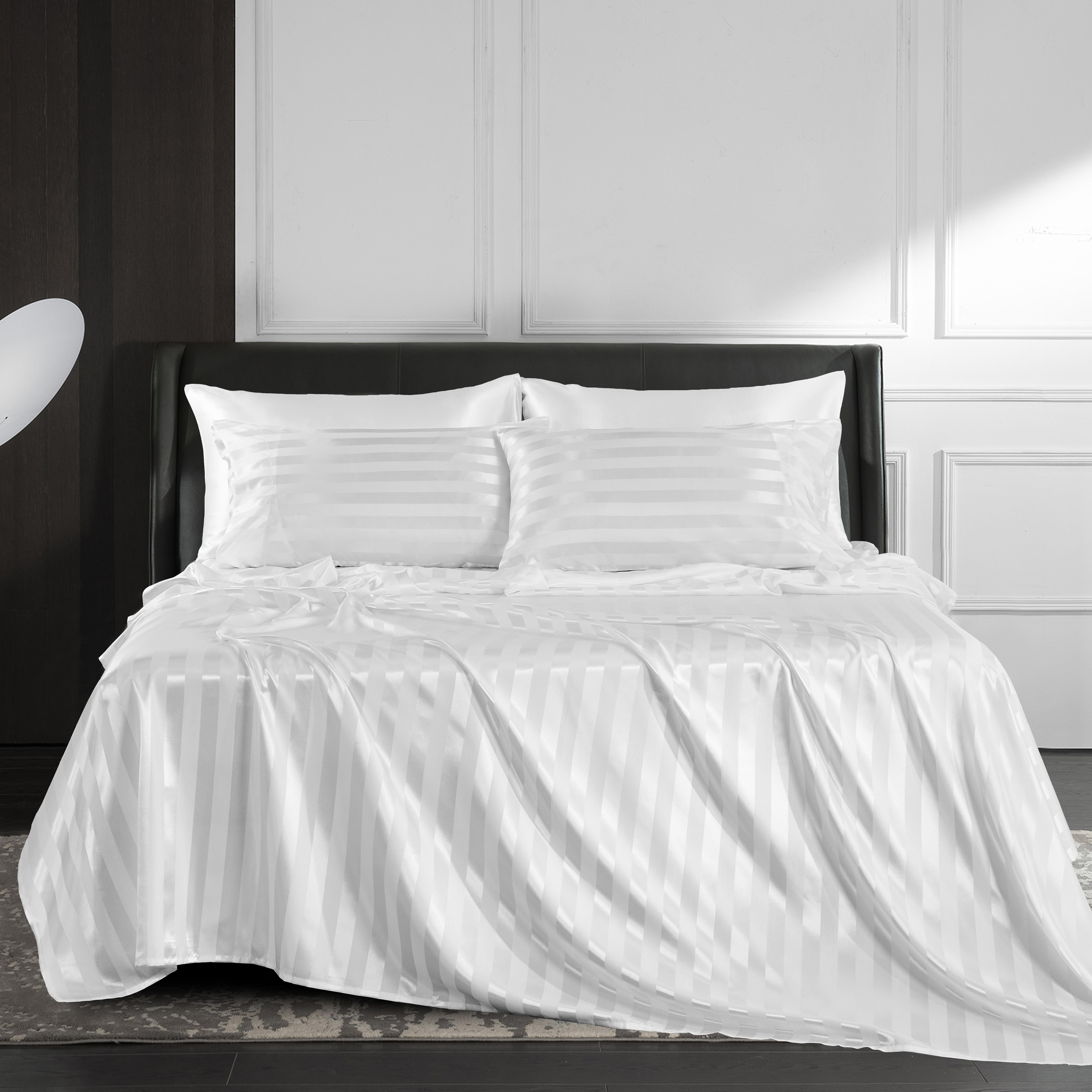Qingdao Jianfang Textile Co., Ltd. High end disposable white hotel polyester sheets with satin microfiber flat sheet