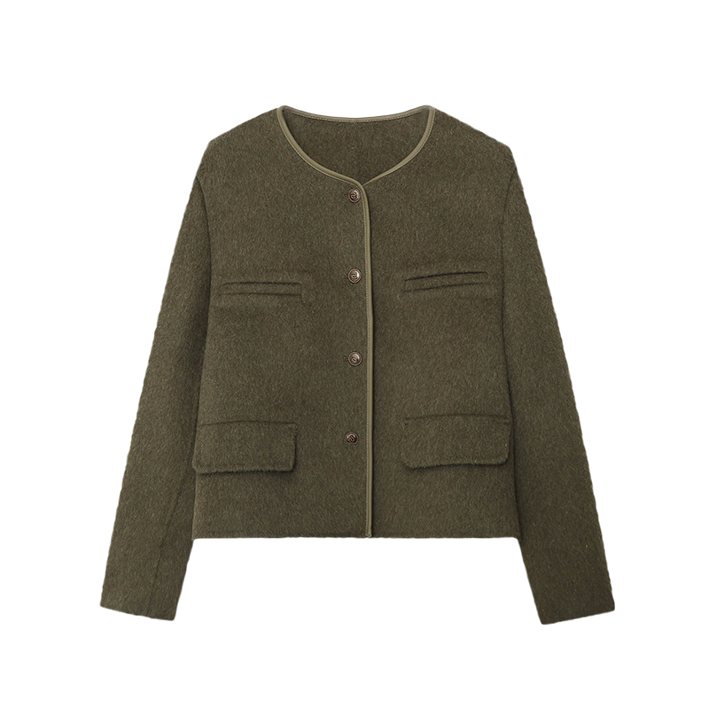 Suzhou Zhiqiao Trading Co., Ltd. Simple Elegant Slimming Double-sided Tit 2024 Early Autumn New SN6310