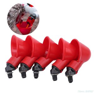 Poultry Water Drinking Cups Plastic Poultry Chicken Hen Bird Automatic Drinker Water Feeder Farm Animal Supplies
