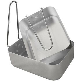 hiking camping climbing aluminum canteen mess tin with handle lunch mailbox shaped tin box