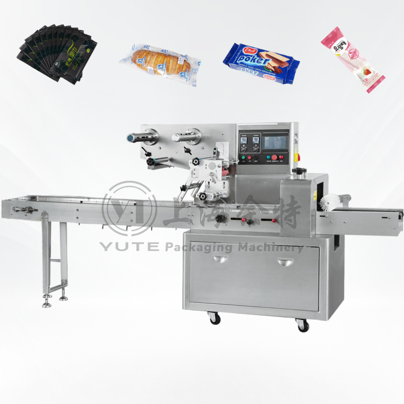 Food Fruit Biscuit Automatic Candy Multi-Function Pillow Flow Pack Packaging Horizontal Packing Machine