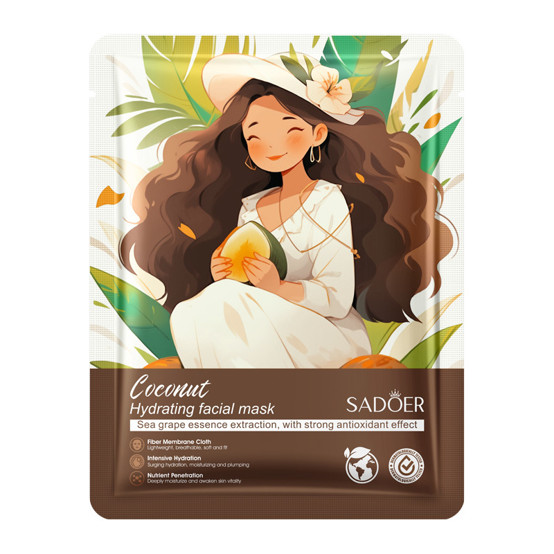 Guangzhou Leyoskin Cosmetics Co., Ltd. Coconut Private Label Beauty Skin Care Sheet Mask Facial Korean Organic Fruit Whitening Aloe Vera Face Masks