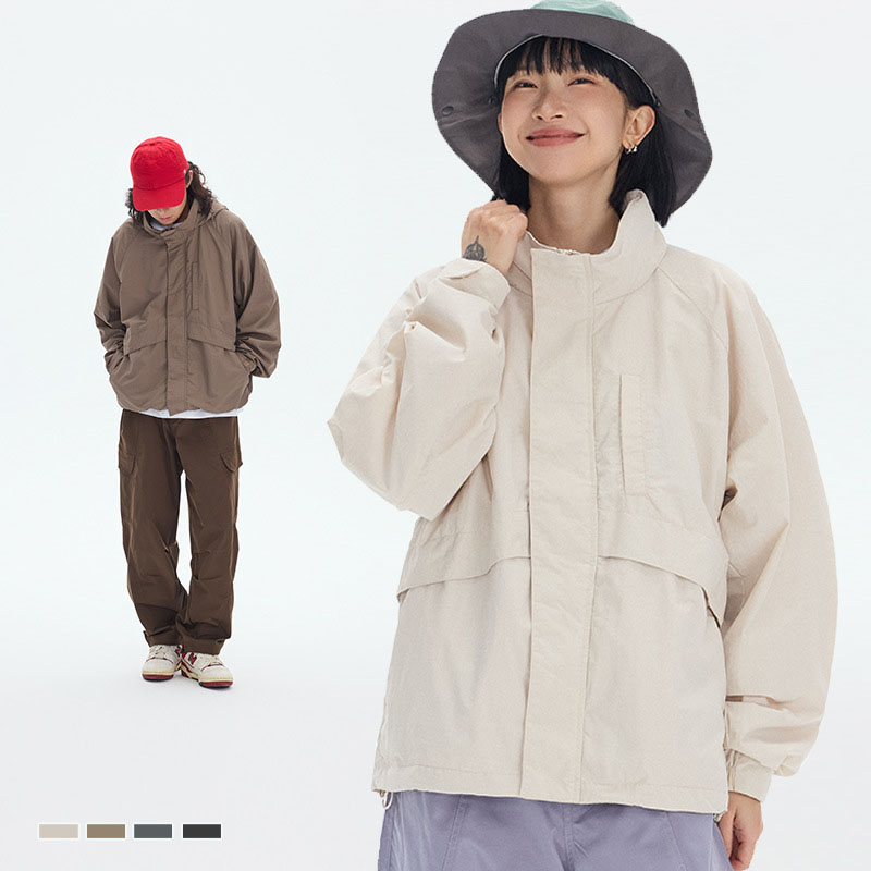 High Quality 100% Polyester Unisex Waterproof Jacket Camp Out Outdoor Street Wear Men's Jacket