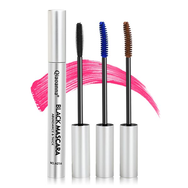 Qiaoanna Private Label Fiber Custom Waterproof Eyebrow Customized OEM Eye Volume 4D Eyelash Color Wholesale Colorful Mascara